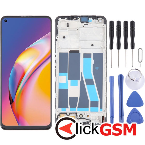 Piesa Display Cu Touchscreen Si Rama Black Oppo A94 5g 4hfk