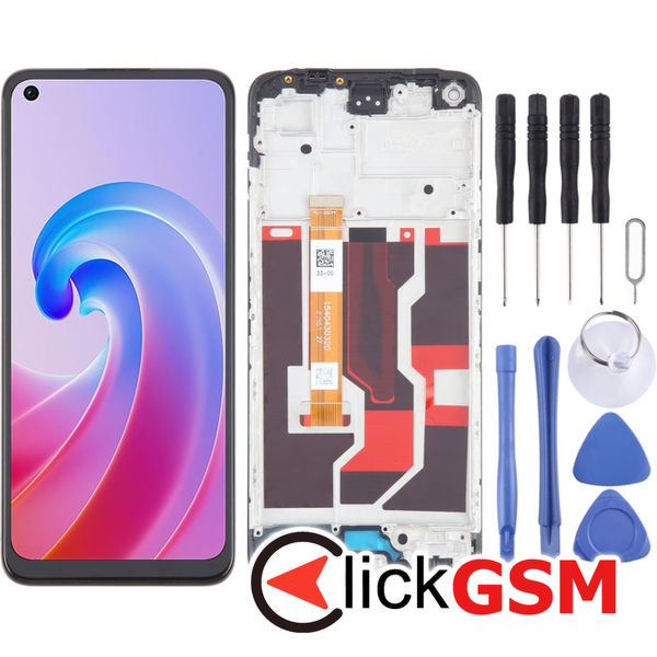 Piesa Display Cu Touchscreen Si Rama Black Oppo A96 4hfe