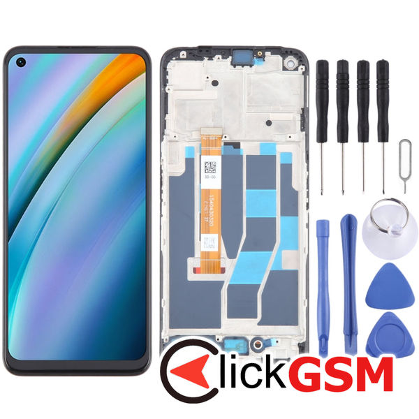 Piesa Piesa Display Cu Touchscreen Si Rama Black Oppo K10 49bg