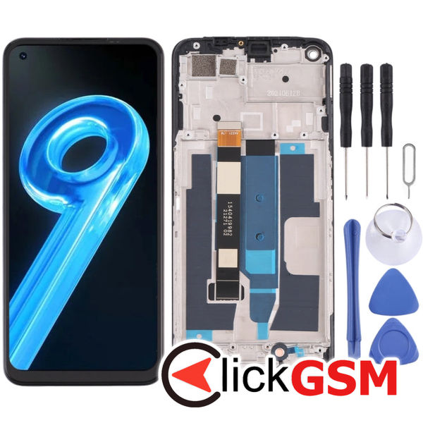 Piesa Display Cu Touchscreen Si Rama Black Realme 9 5g 33mk