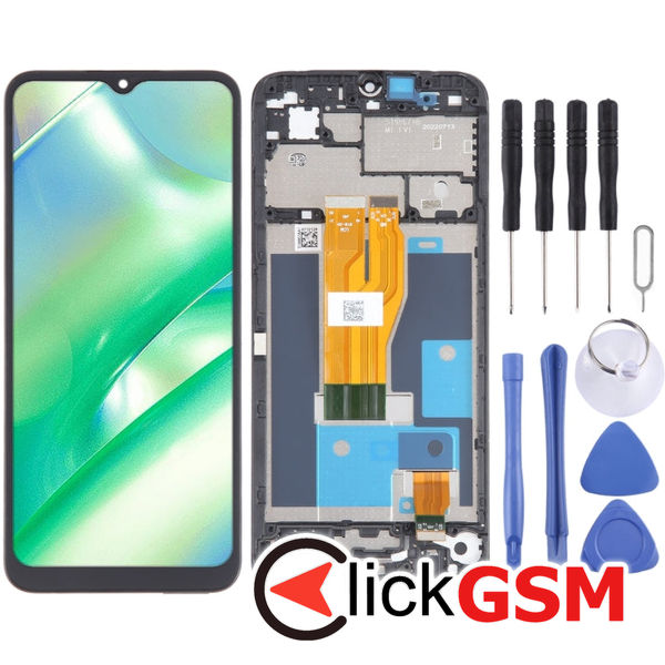 Piesa Display Cu Touchscreen Si Rama Black Realme C33 2023 4hf4