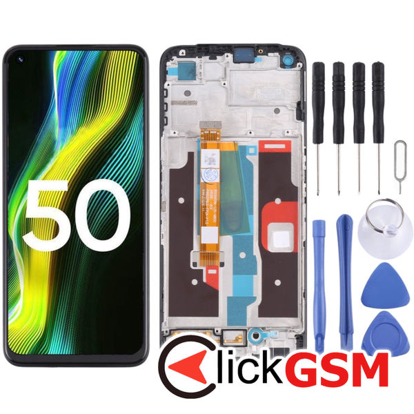 Piesa Piesa Display Cu Touchscreen Si Rama Black Realme Narzo 50 49cp