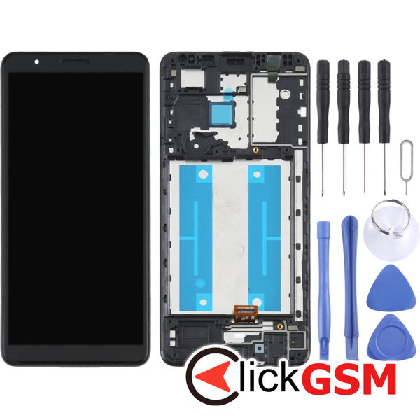 Piesa Display Cu Touchscreen Si Rama Black Samsung Galaxy A01 Core 4ex6