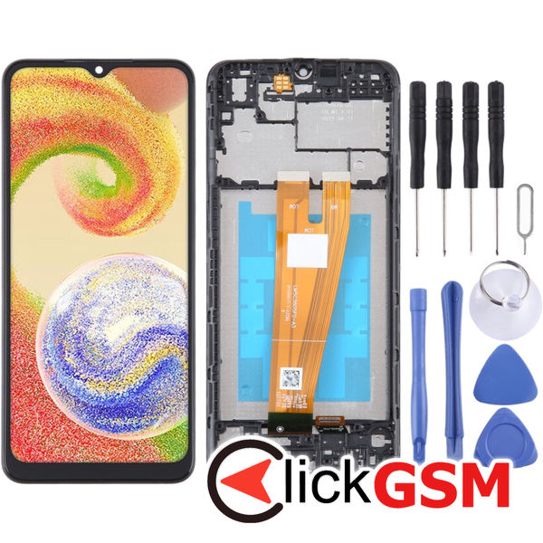 Piesa Piesa Display Cu Touchscreen Si Rama Black Samsung Galaxy A04 4evr