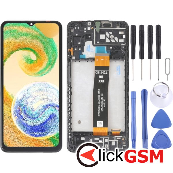 Piesa Display Cu Touchscreen Si Rama Black Samsung Galaxy A04s 4egi