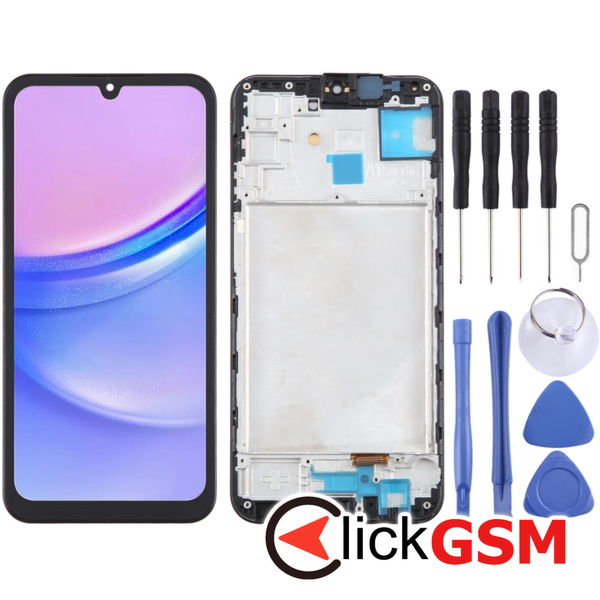 Piesa Display Cu Touchscreen Si Rama Black Samsung Galaxy A15 5g 4evh