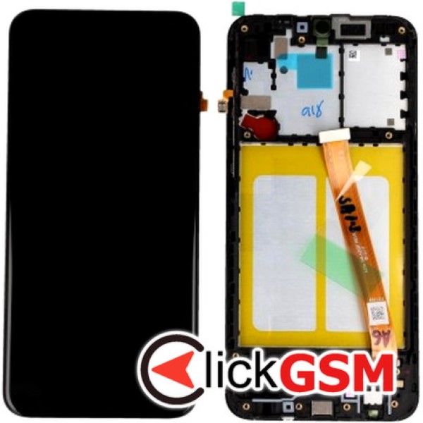 Piesa Display Cu Touchscreen Si Rama Black Samsung Galaxy A20e 4m0j