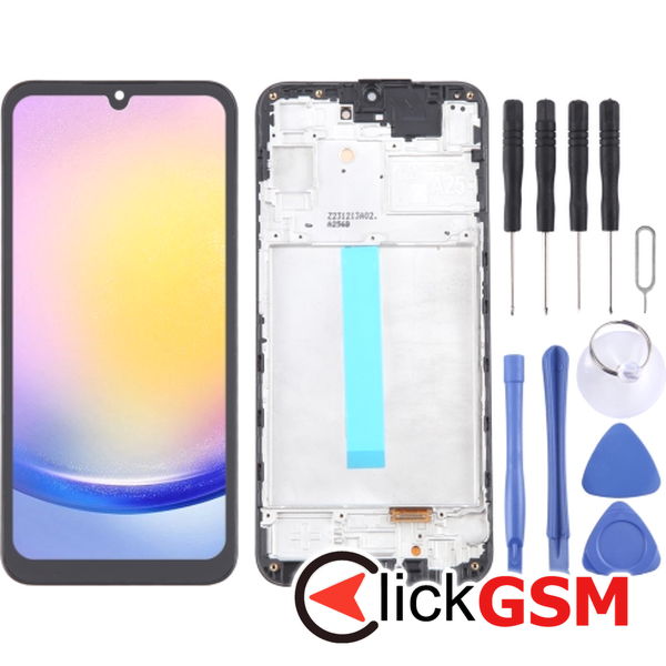 Piesa Display Cu Touchscreen Si Rama Black Samsung Galaxy A25 4o1r