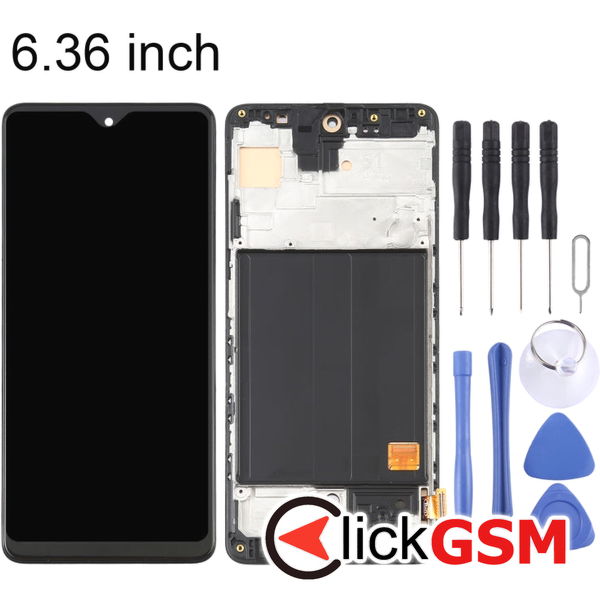 Piesa Display Cu Touchscreen Si Rama Black Samsung Galaxy A51 4ewj