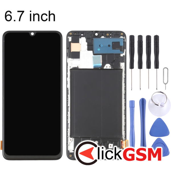 Piesa Display Cu Touchscreen Si Rama Black Samsung Galaxy A70 4ekn