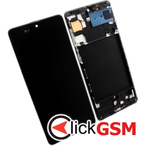 Piesa Display Cu Touchscreen Si Rama Black Samsung Galaxy A71 4m23