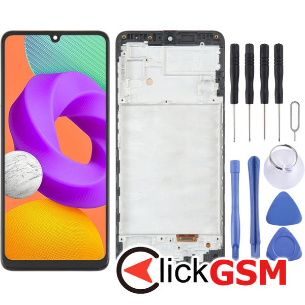 Piesa Display Cu Touchscreen Si Rama Black Samsung Galaxy M22 4ezm