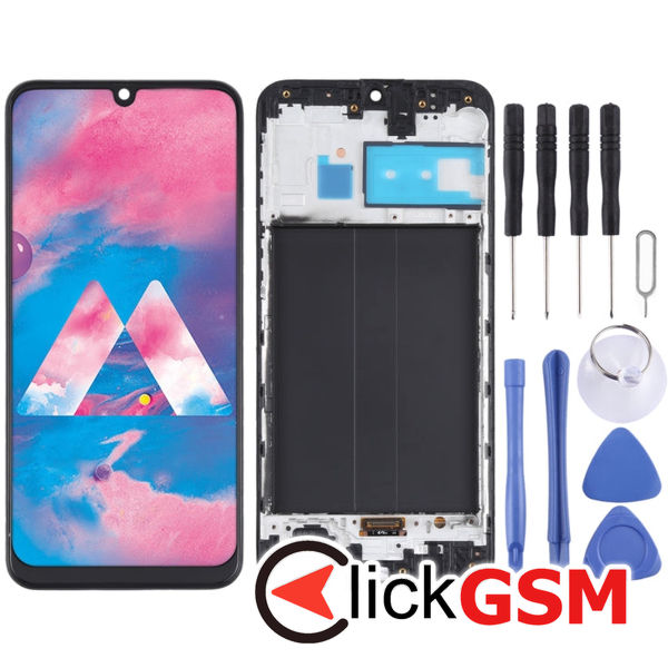 Piesa Display Cu Touchscreen Si Rama Black Samsung Galaxy M30 4ejg