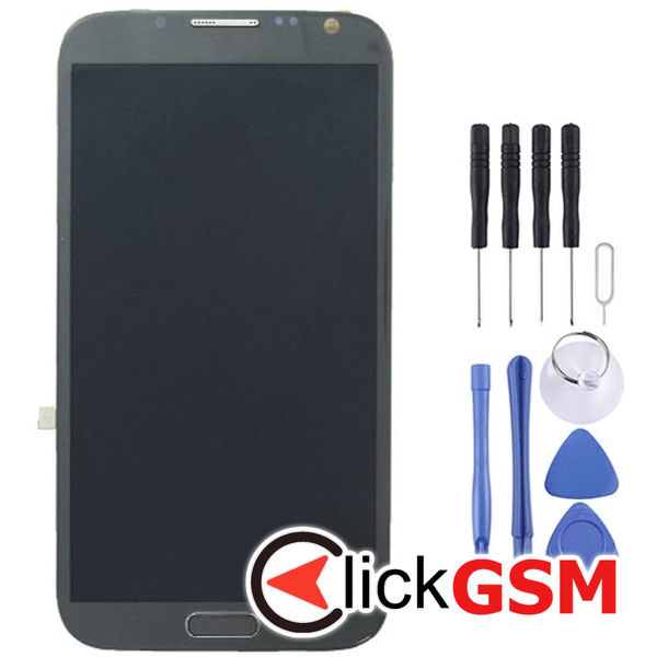 Piesa Piesa Display Cu Touchscreen Si Rama Black Samsung Galaxy Note 2 4est