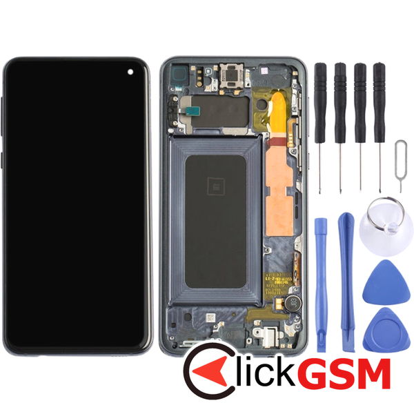 Piesa Piesa Display Cu Touchscreen Si Rama Black Samsung Galaxy S10e 4eng