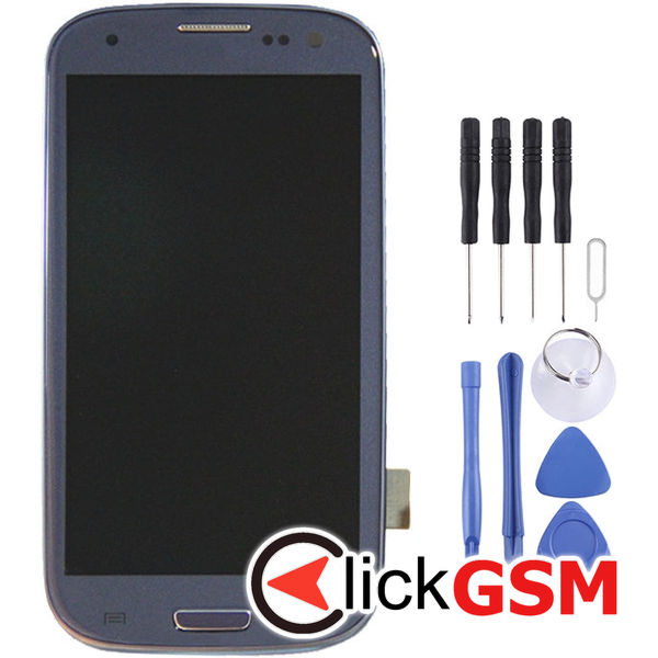 Piesa Piesa Display Cu Touchscreen Si Rama Black Samsung Galaxy S3 49cx