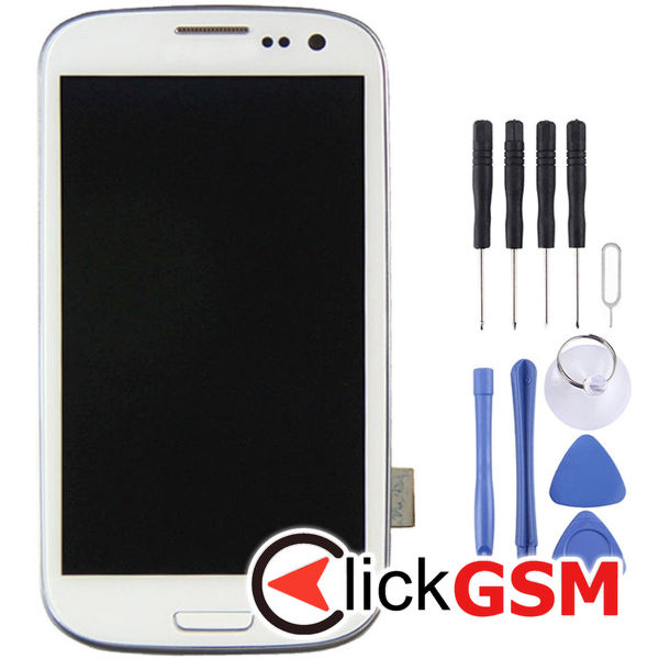 Piesa Piesa Display Cu Touchscreen Si Rama Black Samsung Galaxy S3 49cy