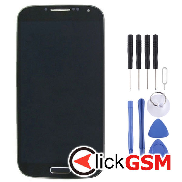 Piesa Piesa Display Cu Touchscreen Si Rama Black Samsung Galaxy S4 4oir