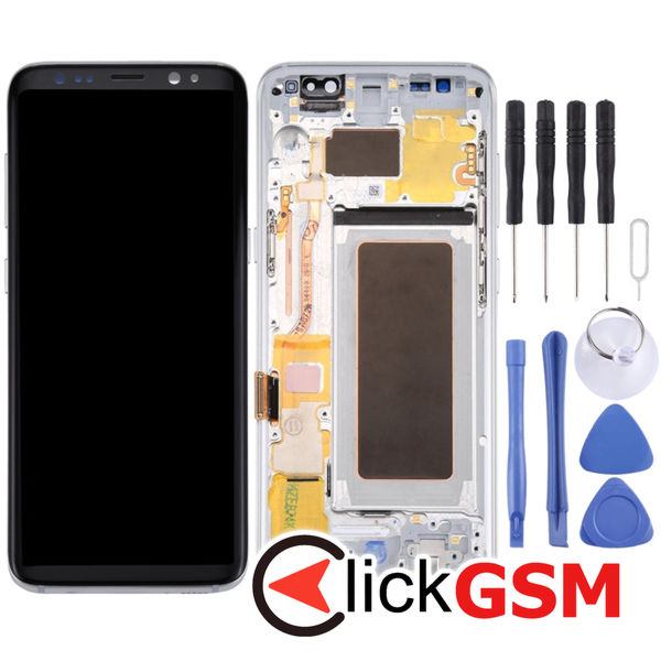 Piesa Display Cu Touchscreen Si Rama Black Samsung Galaxy S8 4emx