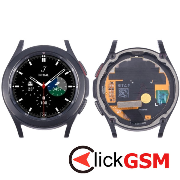 Piesa Piesa Display Cu Touchscreen Si Rama Black Samsung Galaxy Watch 4 Classic 42mm 4orq