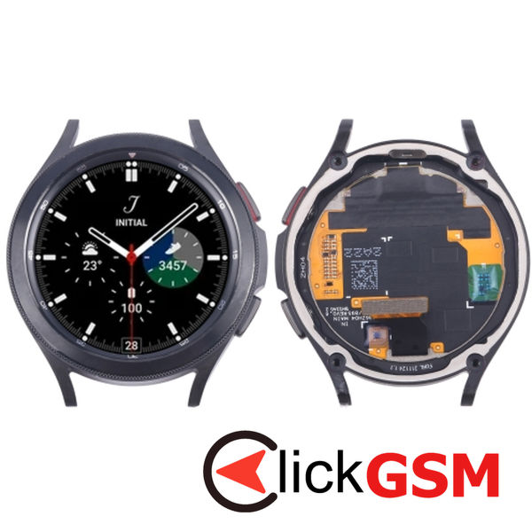 Piesa Display Cu Touchscreen Si Rama Black Samsung Galaxy Watch 4 Classic 46mm 487m