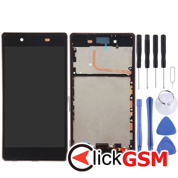 Piesa Display Cu Touchscreen Si Rama Black Sony Xperia Z4 212w