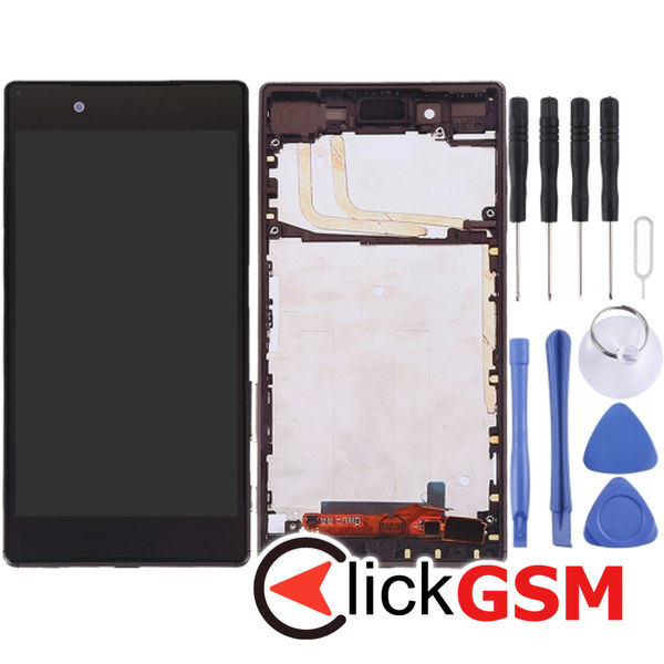 Piesa Display Cu Touchscreen Si Rama Black Sony Xperia Z5 212q