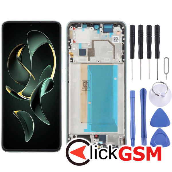 Piesa Piesa Display Cu Touchscreen Si Rama Black Xiaomi 13t 49b0