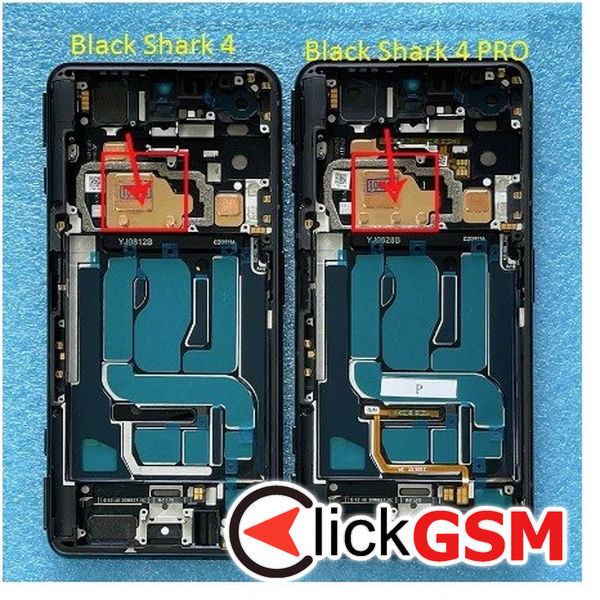 Piesa Piesa Display Cu Touchscreen Si Rama Black Xiaomi Black Shark 4 1tj3