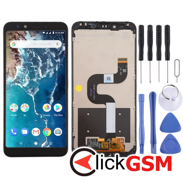 Piesa Piesa Display Cu Touchscreen Si Rama Black Xiaomi Mi 6x 25k6