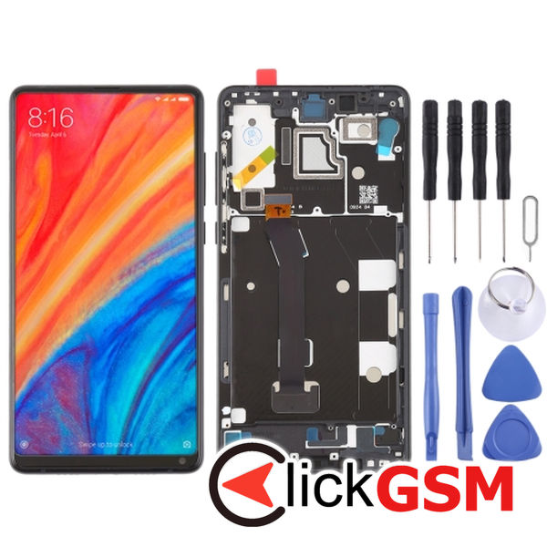 Piesa Display Cu Touchscreen Si Rama Black Xiaomi Mi Mix 2s 25jc