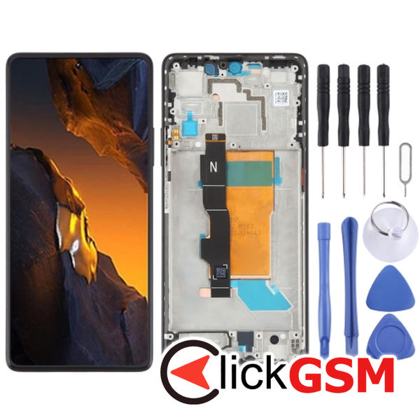 Piesa Display Cu Touchscreen Si Rama Black Xiaomi Poco F5 499k