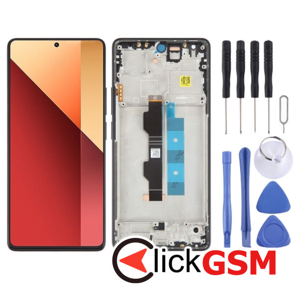 Piesa Display Cu Touchscreen Si Rama Black Xiaomi Poco M6 Pro 49a7