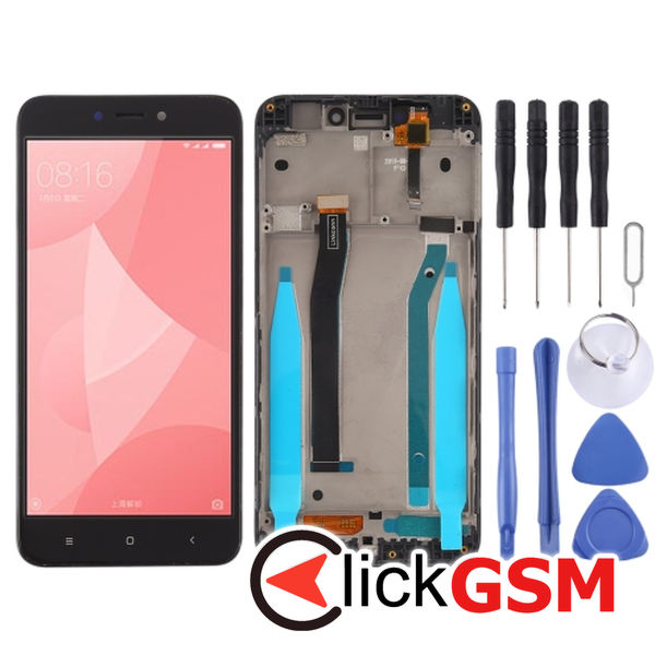 Piesa Piesa Display Cu Touchscreen Si Rama Black Xiaomi Redmi 4x 25jl