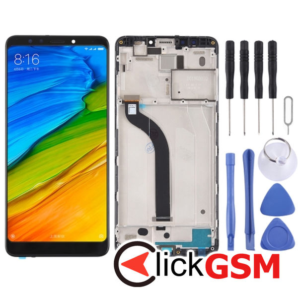 Piesa Display Cu Touchscreen Si Rama Black Xiaomi Redmi 5 25ji