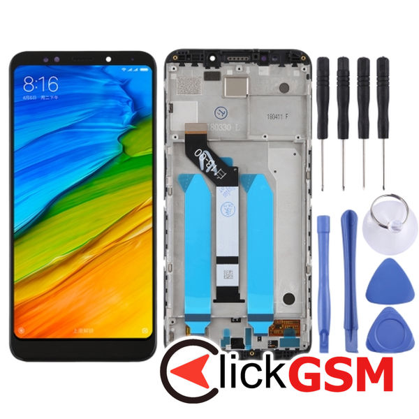 Piesa Piesa Display Cu Touchscreen Si Rama Black Xiaomi Redmi 5 Plus 25j2