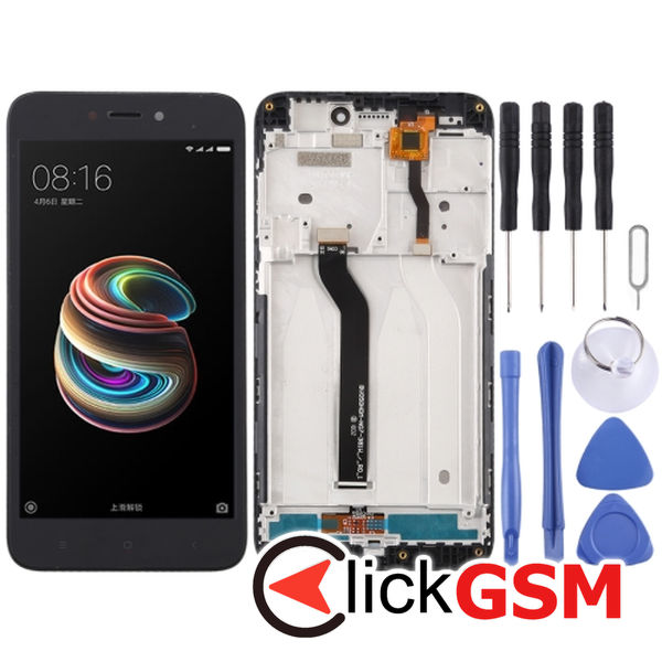 Piesa Piesa Display Cu Touchscreen Si Rama Black Xiaomi Redmi 5a 25jh