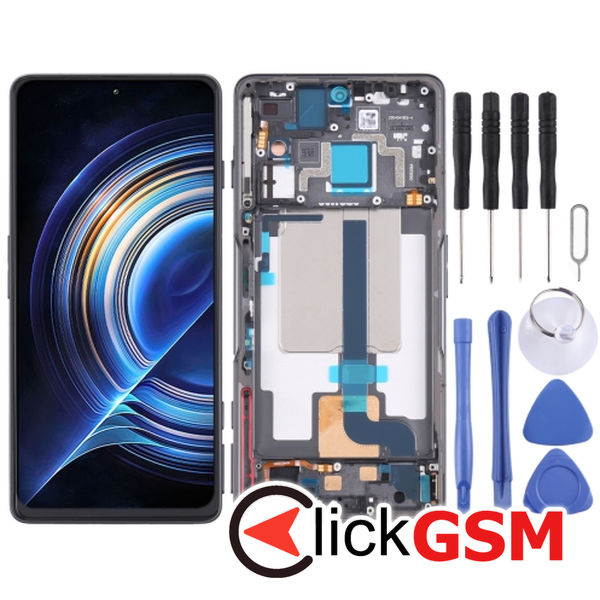 Piesa Piesa Display Cu Touchscreen Si Rama Black Xiaomi Redmi K50 25yt