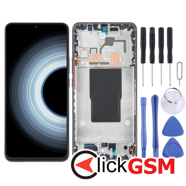 Piesa Piesa Display Cu Touchscreen Si Rama Black Xiaomi Redmi K50 Ultra 49bz