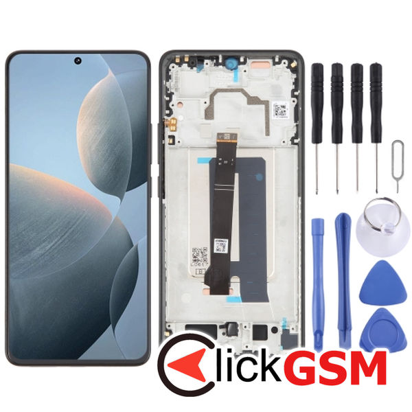 Piesa Display Cu Touchscreen Si Rama Black Xiaomi Redmi K70e 4p6b