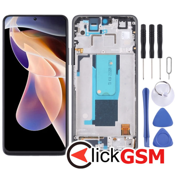 Piesa Piesa Display Cu Touchscreen Si Rama Black Xiaomi Redmi Note 11 Pro.plus 5g 25yq