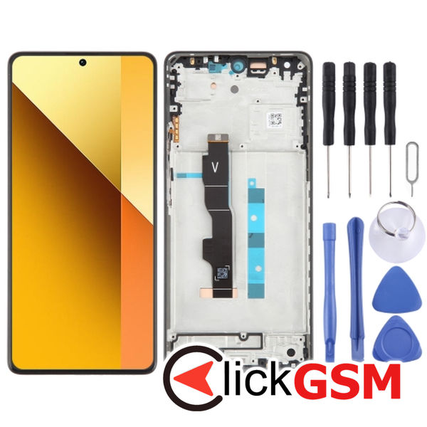 Piesa Display Cu Touchscreen Si Rama Black Xiaomi Redmi Note 13 5g 49a4