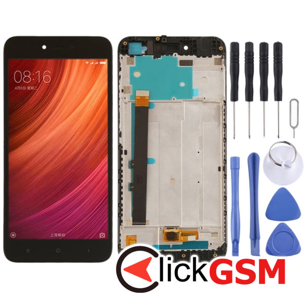 Piesa Piesa Display Cu Touchscreen Si Rama Black Xiaomi Redmi Note 5a 25is