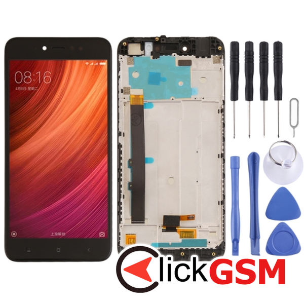 Piesa Piesa Display Cu Touchscreen Si Rama Black Xiaomi Redmi Note 5a 25iu