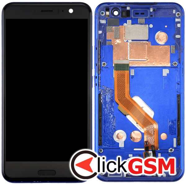 Piesa Display Cu Touchscreen Si Rama Blue Htc U11 21eg