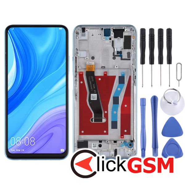 Piesa Display Cu Touchscreen Si Rama Blue Huawei P Smart Pro 23tg