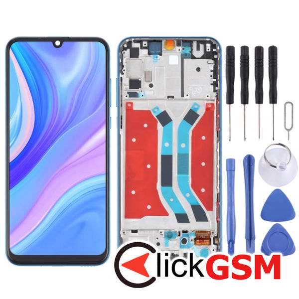 Piesa Piesa Display Cu Touchscreen Si Rama Blue Huawei P Smart S 2zmw