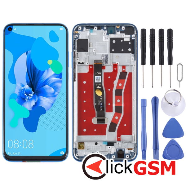 Piesa Display Cu Touchscreen Si Rama Blue Huawei P20 Lite 2ur2