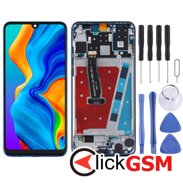 Piesa Display Cu Touchscreen Si Rama Blue Huawei P30 Lite 2f6i