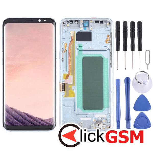 Piesa Piesa Display Cu Touchscreen Si Rama Blue Samsung Galaxy S8.plus 4f1s